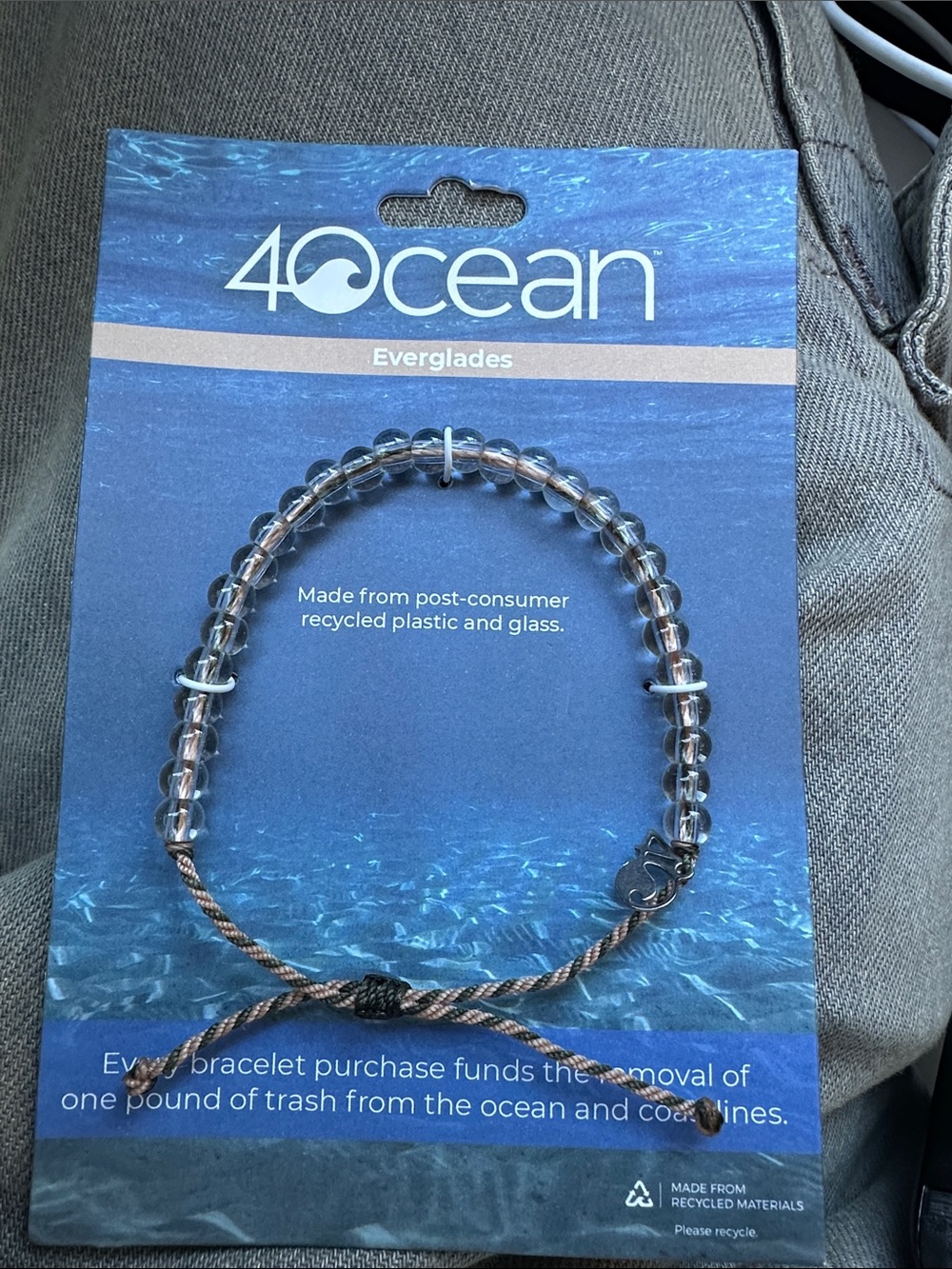 Everglades Clear Bead Men’s Bracelet